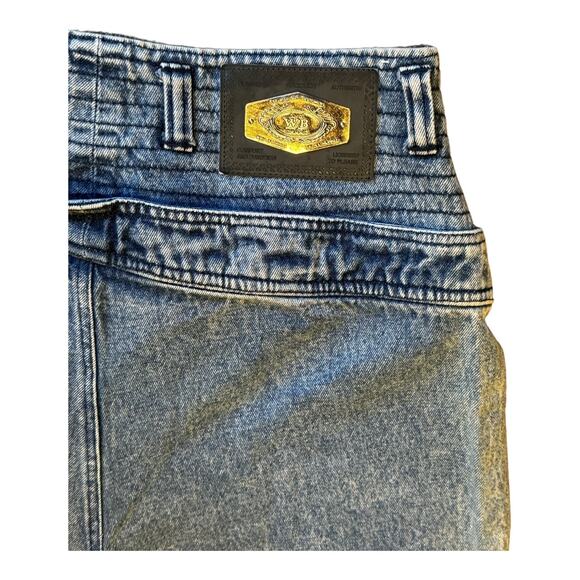 Vintage 80s Weathered Blues High Waisted Acid Wash Mom Jeans size large - Picture 10 of 16